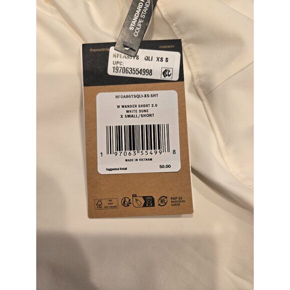 THE NORTH FACE Women's Wander Short 2.0, White Dune,‎ XS - Picture 7 of 7
